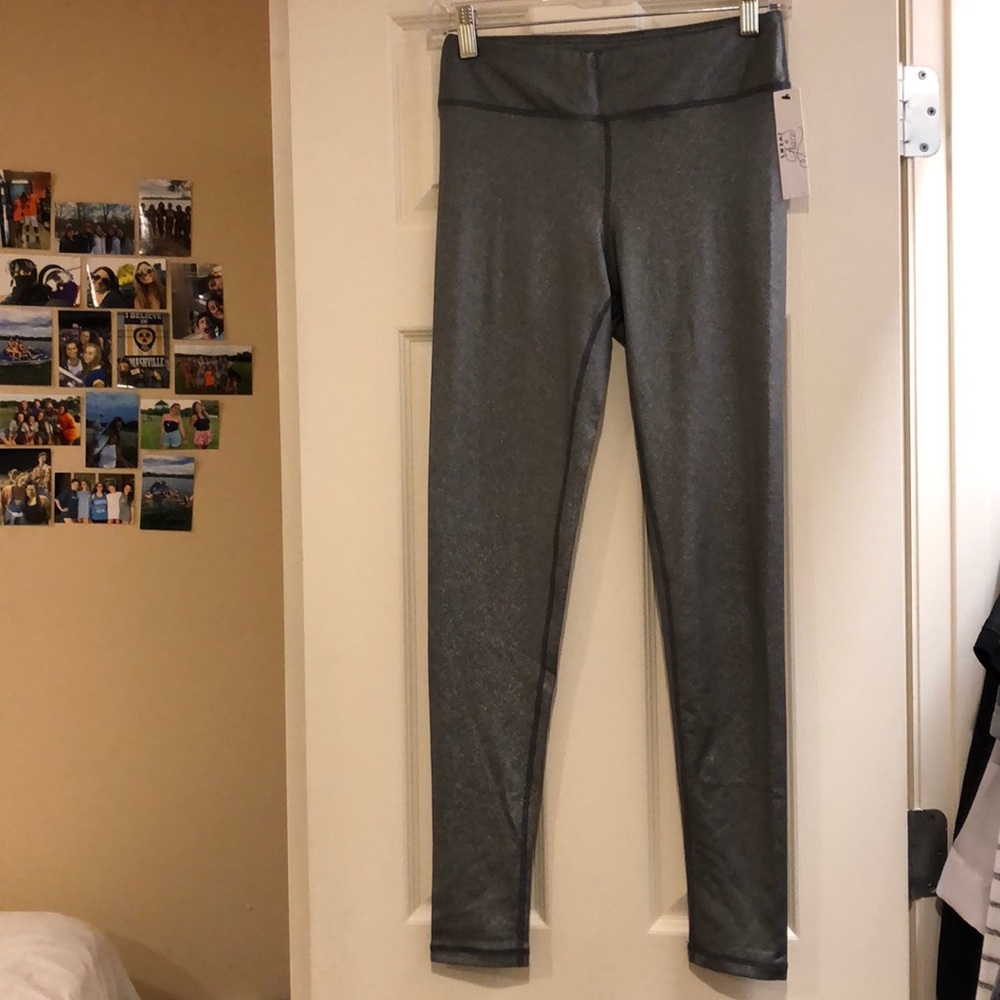 Grey sparkly leggings